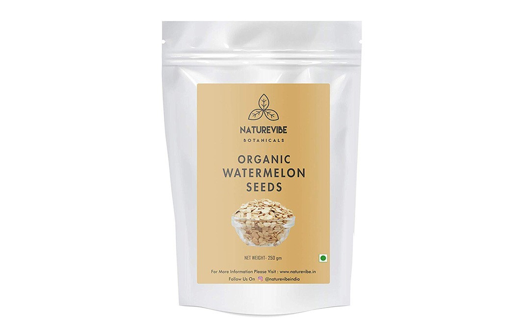 Naturevibe Botanicals Organic Watermelon Seeds    Pack  250 grams